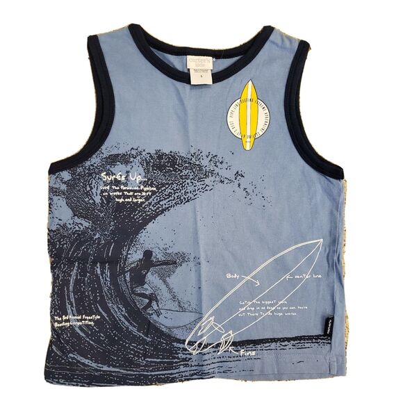 Lot of 3 Carter's Just Friends River Trader Boys Shirts Size 5 Blue Sleeveless - Picture 2 of 12